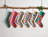 Holiday Icons Embroidered Stocking - Ampersand
