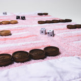 Pink Outdoor/Travel Backgammon Set