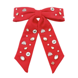 Scarlet Ohio State Bow Barrette