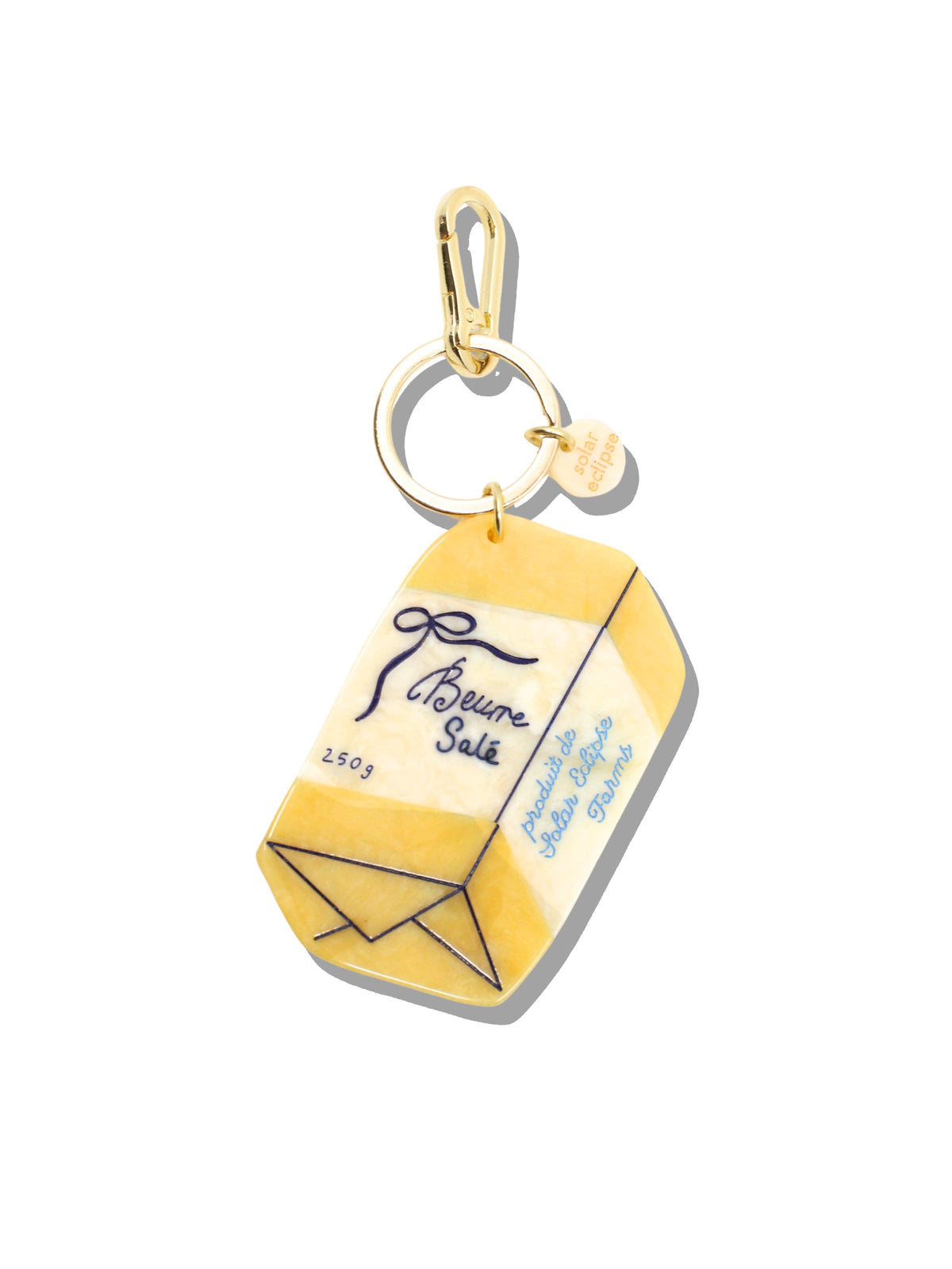 Hand-painted French Butter Bag Charm + Keychain | Eco-Friendly