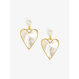 Sea Light Heart Mother Of Pearl Drop Earring