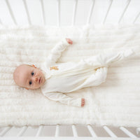 Bear Hugs Zip Footie - Ivory