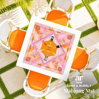 Bams & Bubbly Mahjong Mat | The Champagne & Mahj Collection
