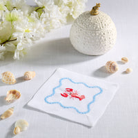 Embroidered Lobster Cocktail Napkins