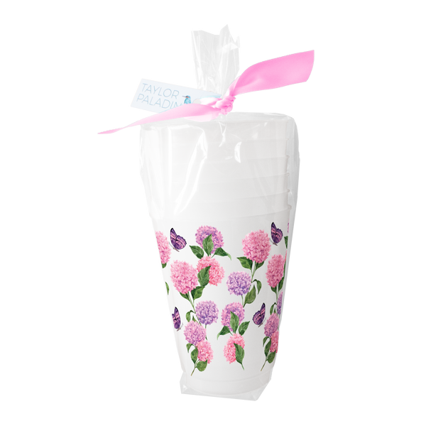 Pink Hydrangea Frosted Cup