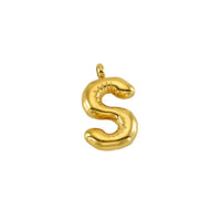 Puffy Gold Letter Pendant