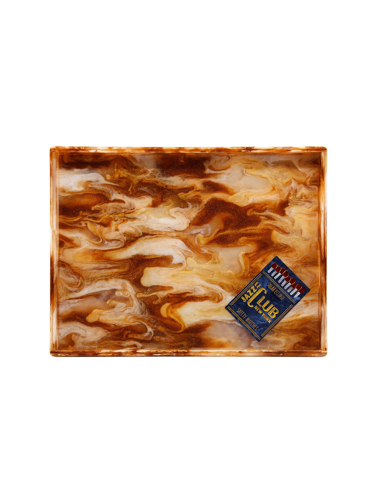 Hand-painted Jazz Club Matchbox Inlay Heirloom Tray