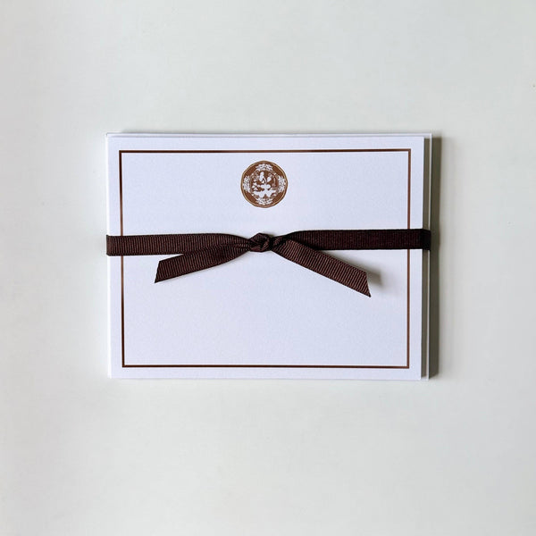 Plate, Brown - Flat Note Cards