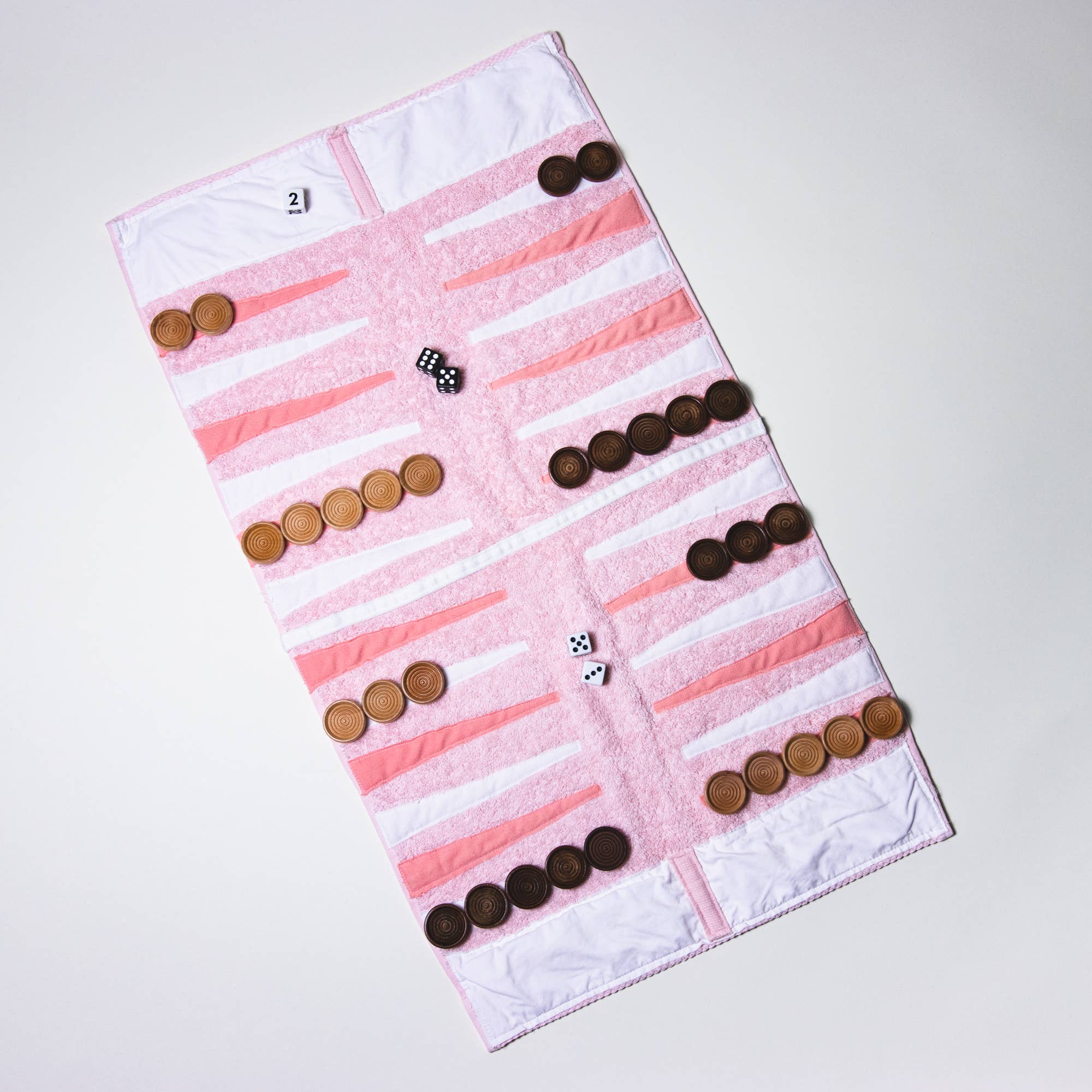 Pink Outdoor/Travel Backgammon Set