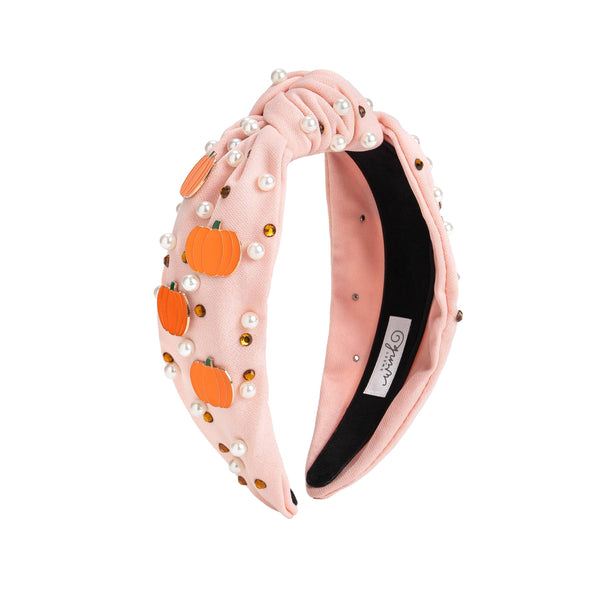 Pumpkin Pearl Gemstone Headband