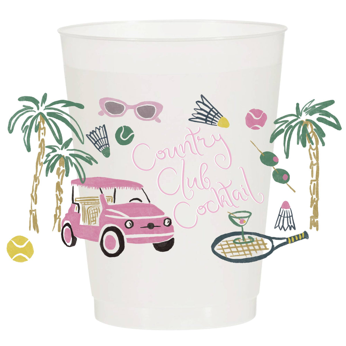 Country Club Cocktails Frosted Cups - Girls
