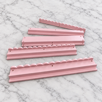Scalloped Solid Wood Tile Racks with Pushers (Set of 4)