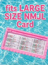 Splash-Proof Mahjong Card Holder for Pool Mahjong - Pink Scallops LARGE SIZE