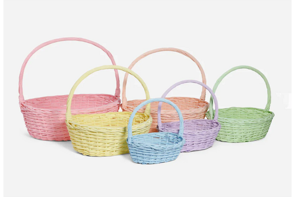 Pastel Willow Weaving Basket