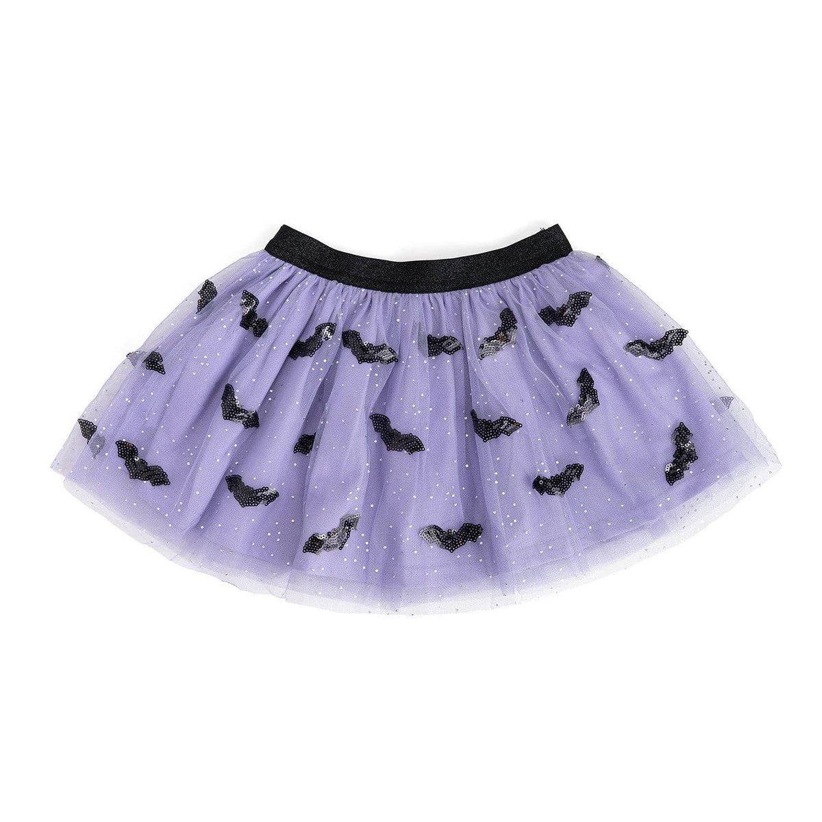 Sequin Bat Halloween Tutu Skirt - Kids Clothing