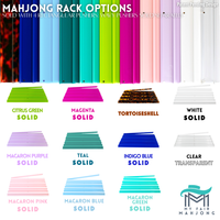 MAHJONG RACKS | Premium Acrylic | 4 Racks + 4 Pushers: Tortoiseshell