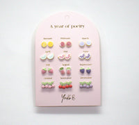 Stainless steel earrings for kids - A year of fruity Poetry