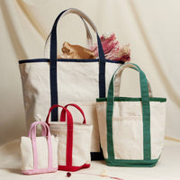 Everywhere-Carry Canvas Tote Bag with Charm Holder