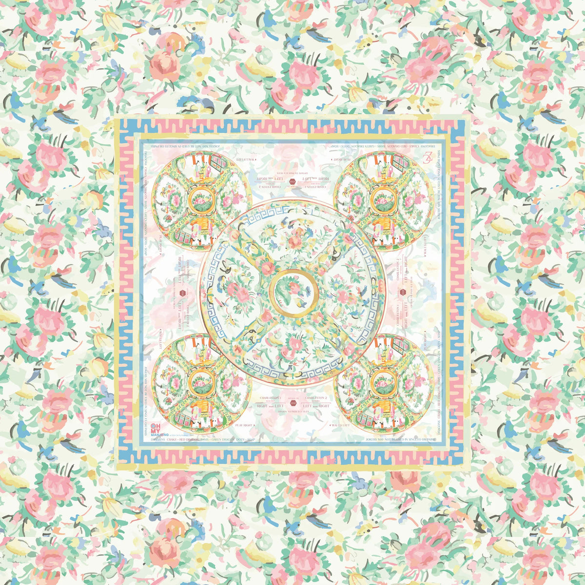 Aristocat Instructional Mahjong Tablecloth