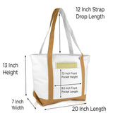 DALIX Daily Shoulder Tote Bag Premium Cotton