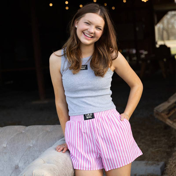 Pink Striped Boxer Short