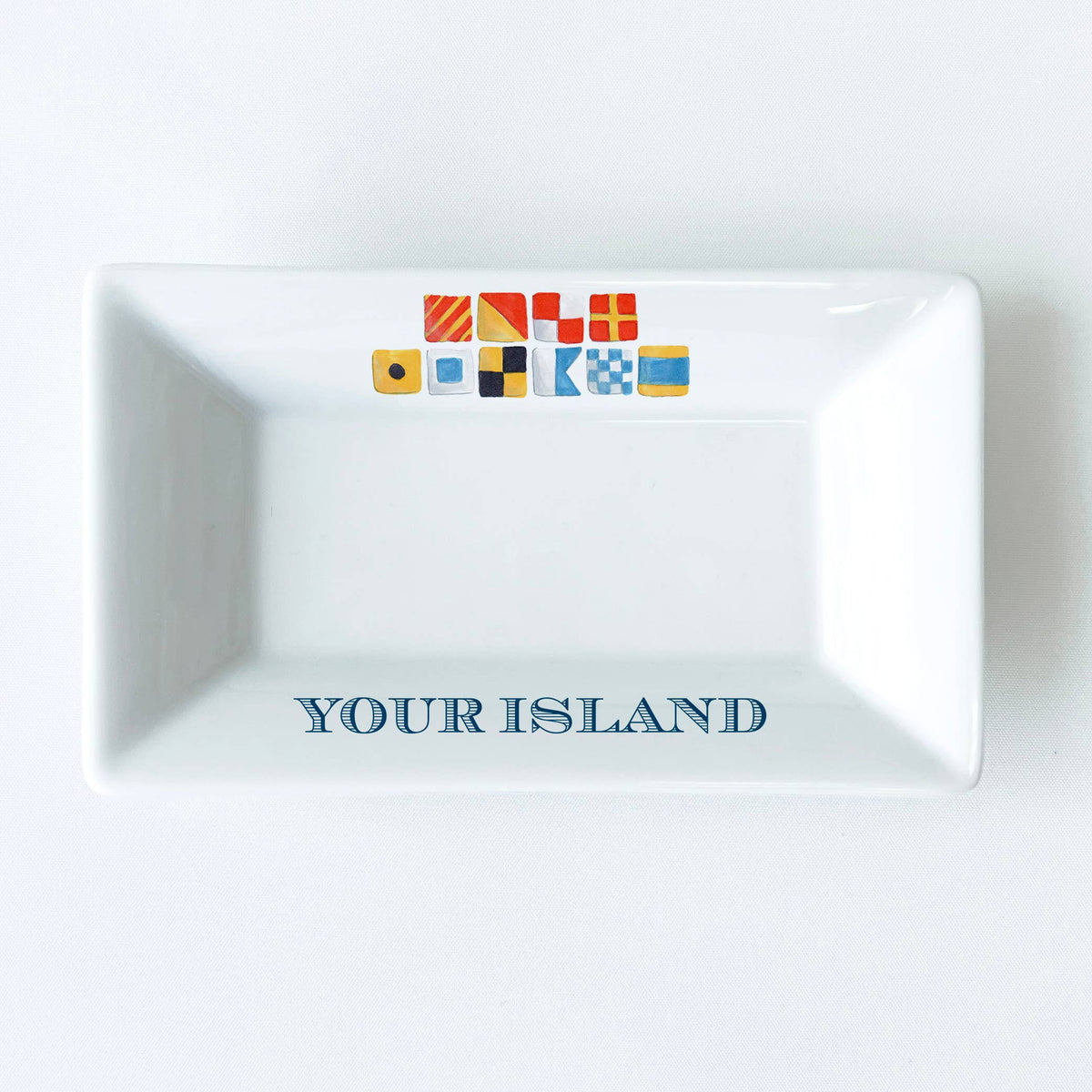 Custom Nautical Flag Long Catch All Mini Dish