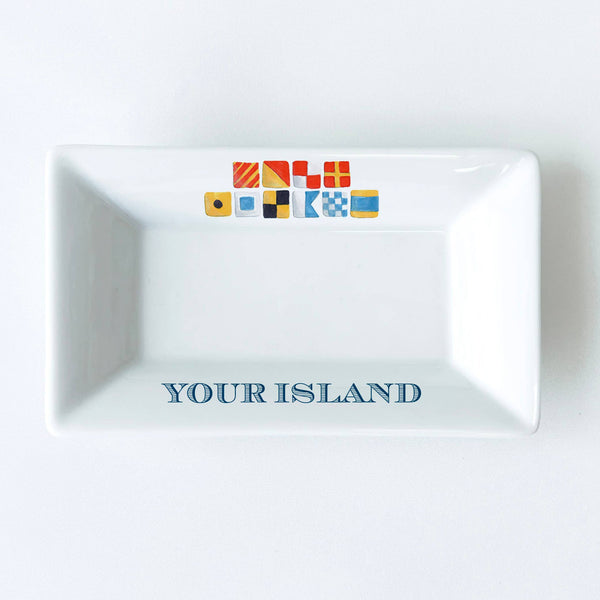 Custom Nautical Flag Long Catch All Mini Dish