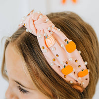 Pumpkin Pearl Gemstone Headband - Kids Hair Accessories