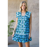 Sleeveless Flower Print Dress
