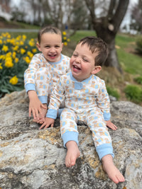Blue Pumpkin Puppy Organic Cotton Pajama Set