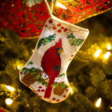 Christmas Cardinal Bauble Stocking