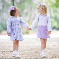 Lavender Ruffle Top