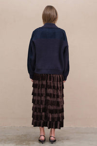 Denim Knit Combi Jacket - RJ1014