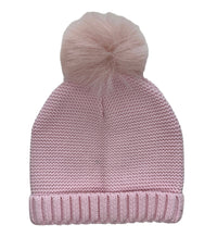 Kids' Faux Fur Pompom Knit Hat
