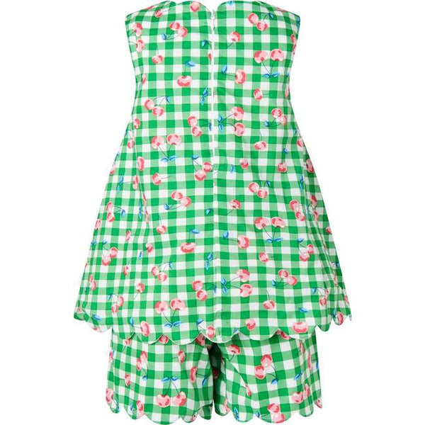 Cherry Check Scallop Top and Short Set