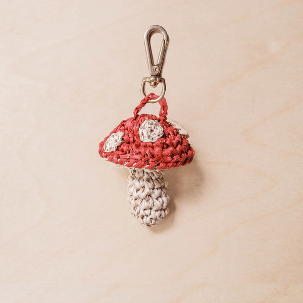 Mushroom Bag Charm - Handmade Bag Decor