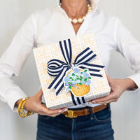 Blue Hydrangeas Basket Die-Cut Gift Tags
