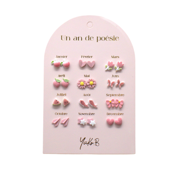 Stainless Steel Earrings - A Year of Pink Poetry
