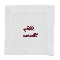 Embroidered Merry Christmas Napkin