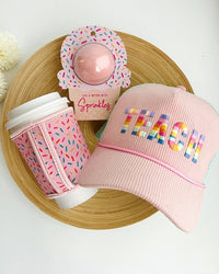 Corduroy Embroidered TEACH Hat | Teacher Trucker Hat