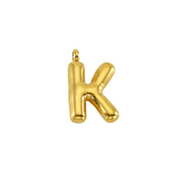 Puffy Gold Letter Pendant