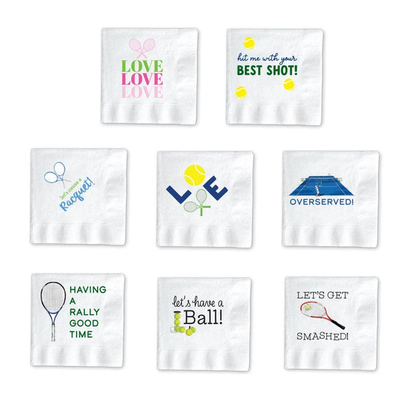 TENNIS COCKTAIL NAPKINS - Classic Charm