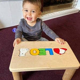 Personalized Puzzle Name Bench (Uper Case + 1 sign )