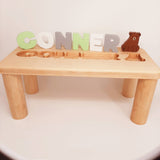 Personalized Puzzle Name Bench (Uper Case + 1 sign )