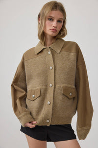 Denim Knit Combi Jacket - RJ1014
