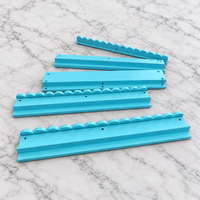 Scalloped Solid Wood Tile Racks with Pushers (Set of 4)