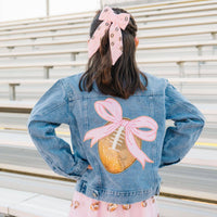Football Pearl Bow Clip - Hair Bows - Game Day