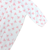 Day gown Pink bows print 100% Pima Cotton