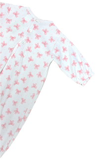 Day gown Pink bows print 100% Pima Cotton