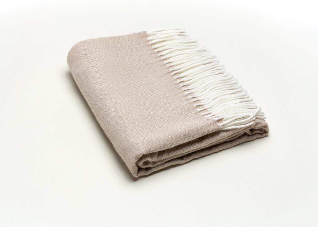 Fringed Herringbone Throws